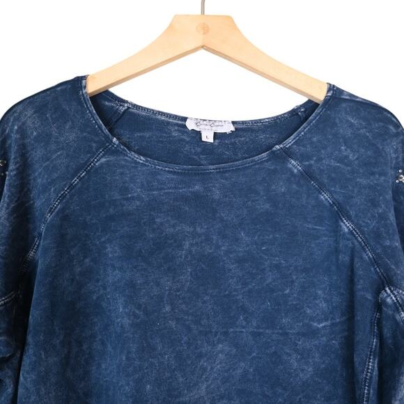 Cover Charge Women's L Vintage Embellished Paisley 3/4 Sleeve T-Shirt - Picture 3 of 10